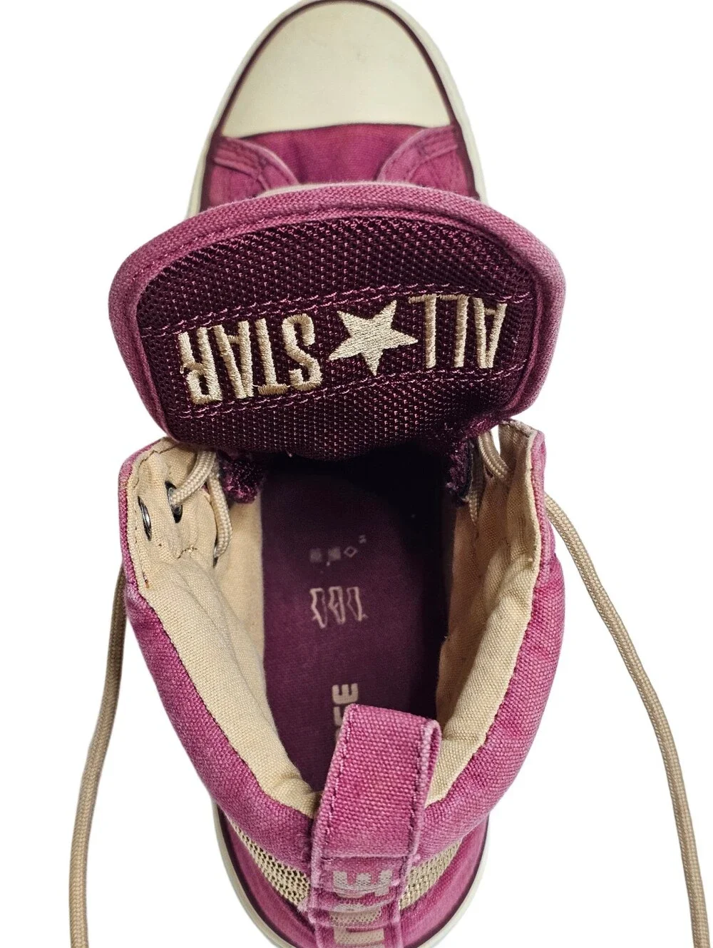 Converse Chuck Taylor All Star High Street Burgundy Maroon Tan Sneakers Men's 12